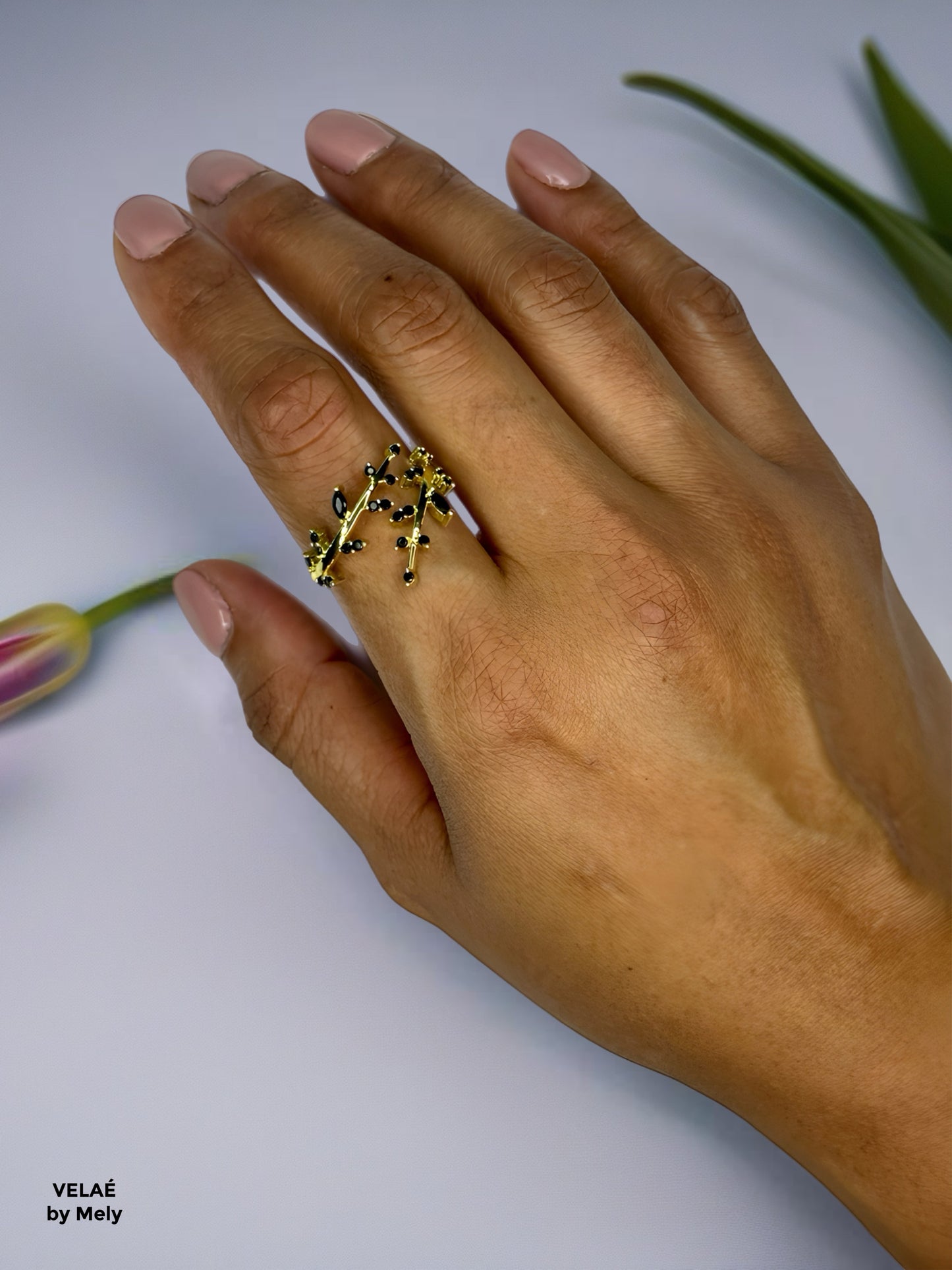 Anillo baño de rodio