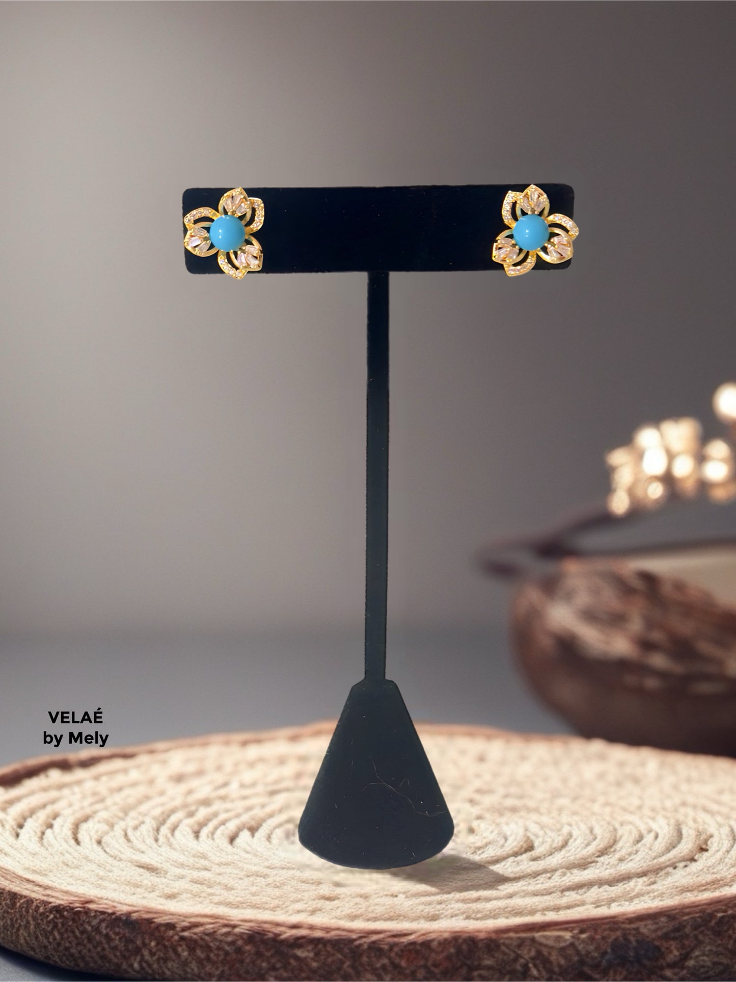 Aretes baño de rodio