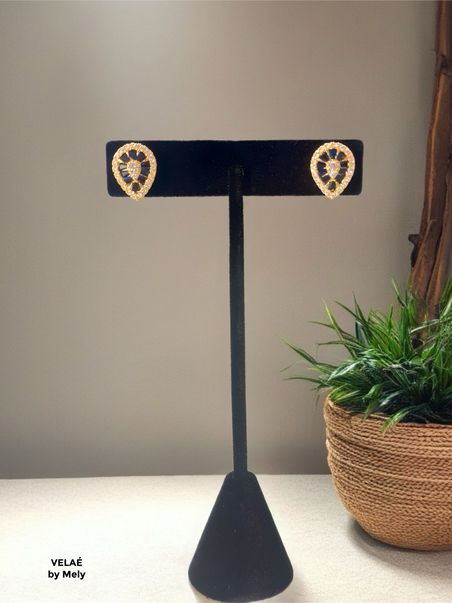 Aretes baño de rodio