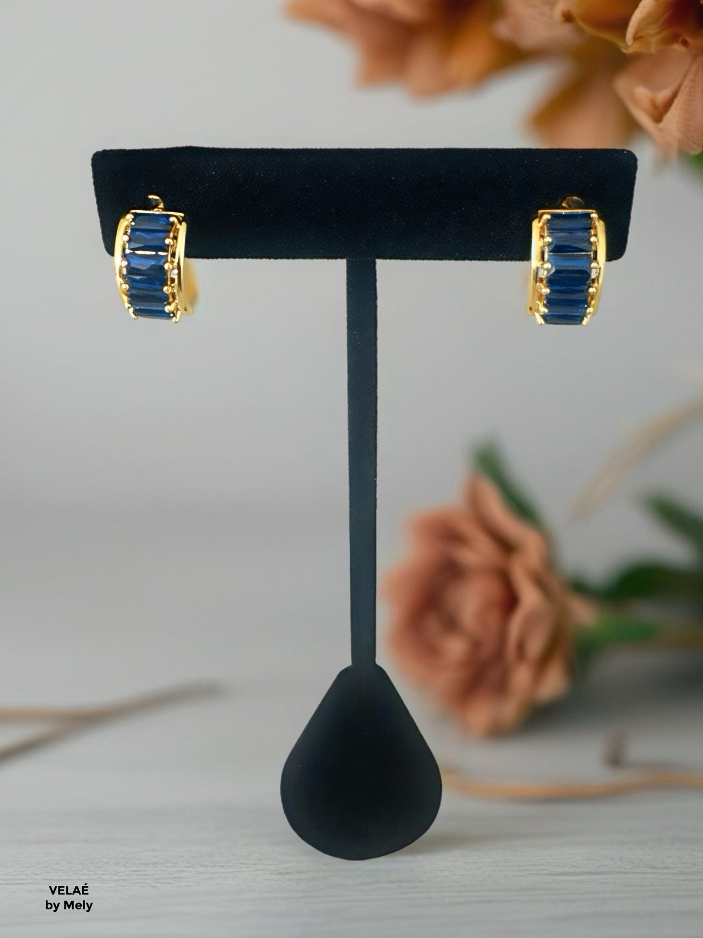 Aretes baño de rodio