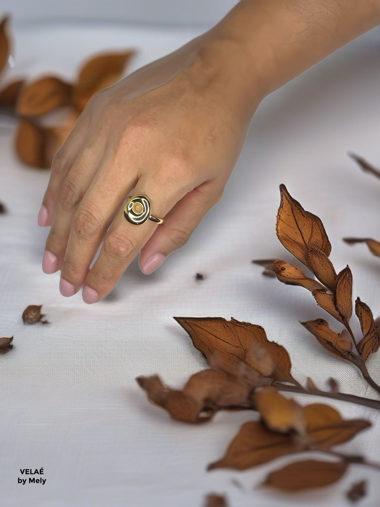 Anillo baño de rodio