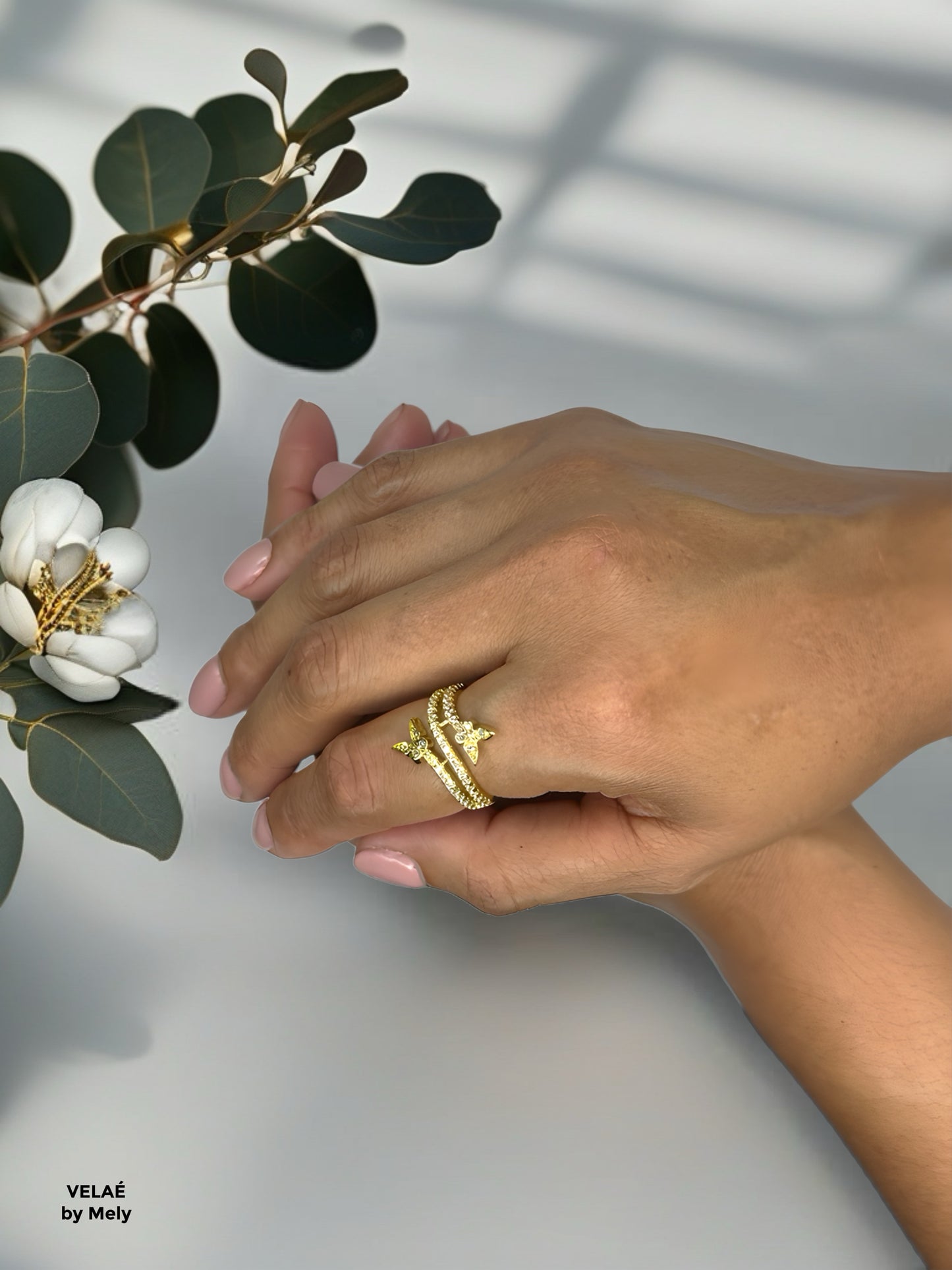 Anillo baño de rodio