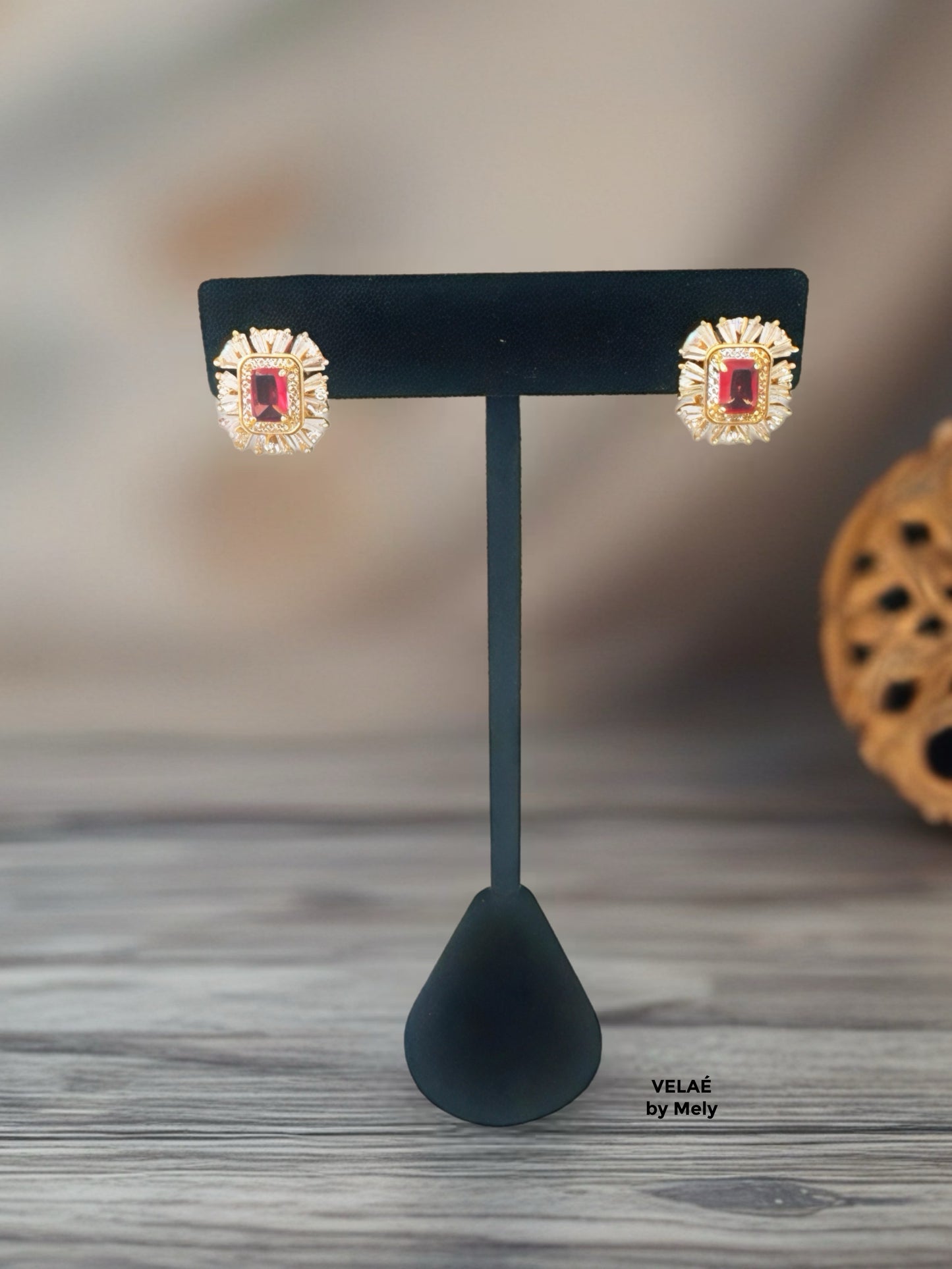 Aretes baño de rodio