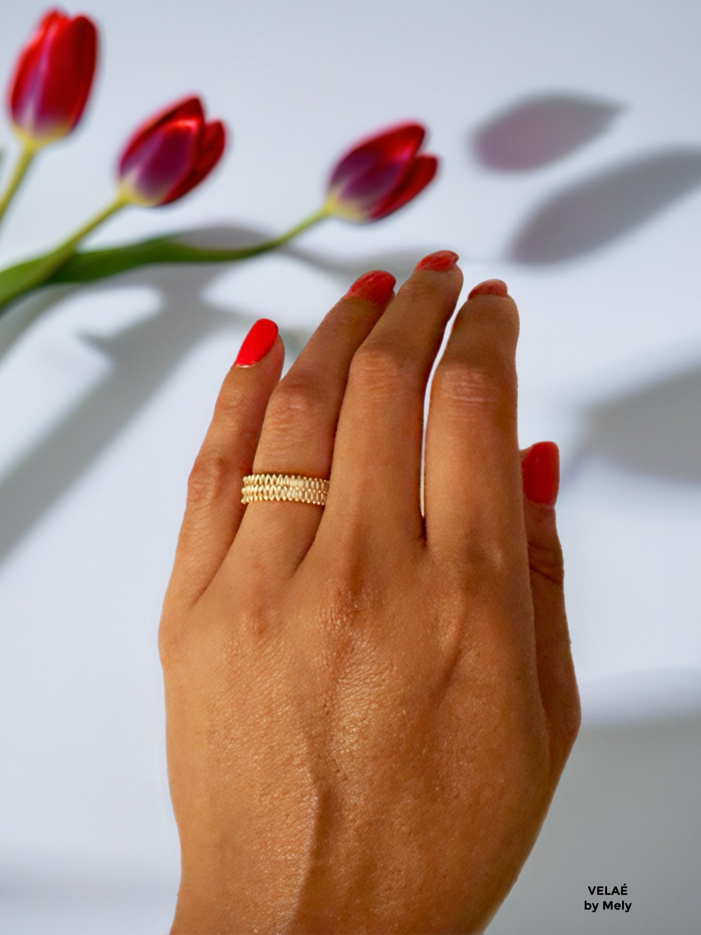 Anillo baño de rodio