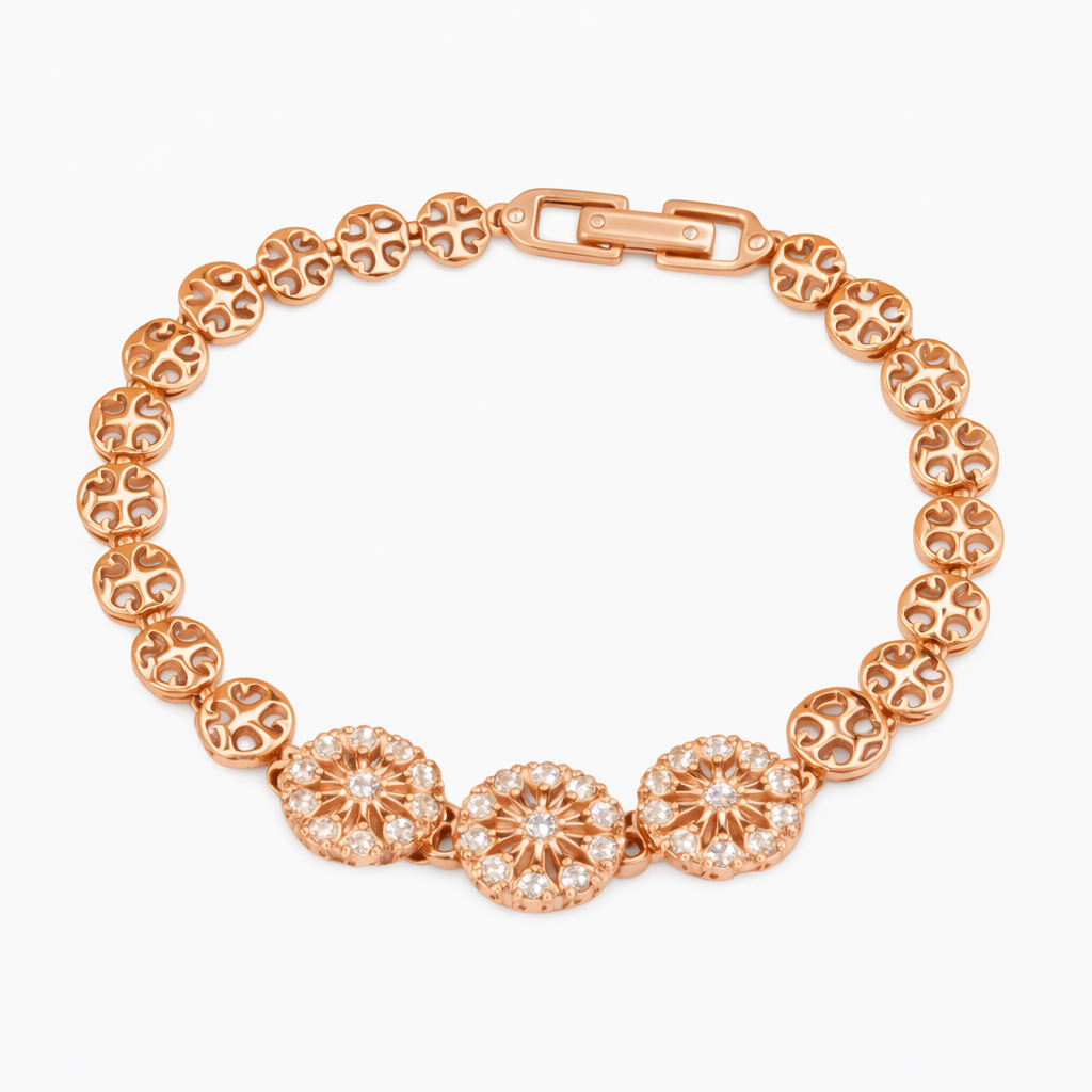 pulsera con baño de rodio