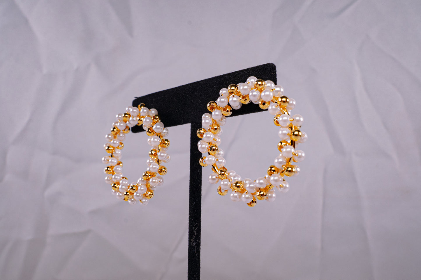 Aretes Perla Dorada