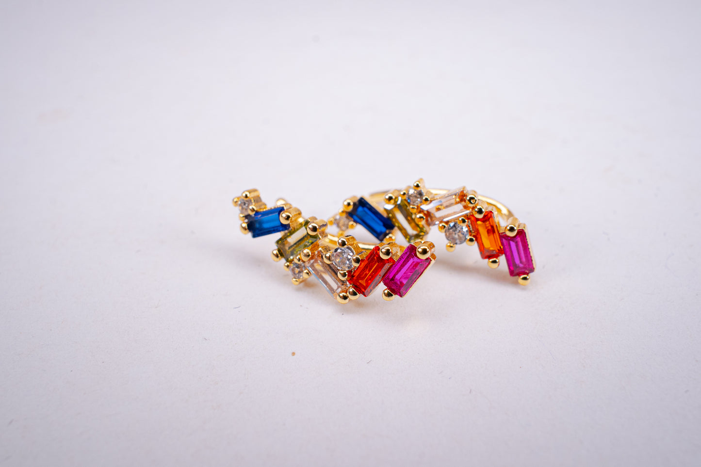 Aretes baño de rodio