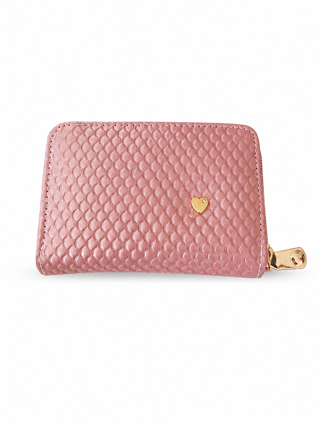 Monedero/billetera color rosa metalico