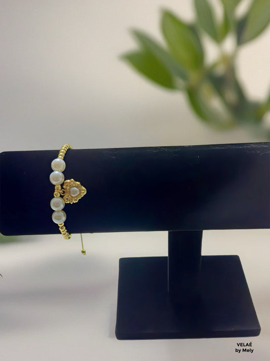 Pulsera con baño de rodio