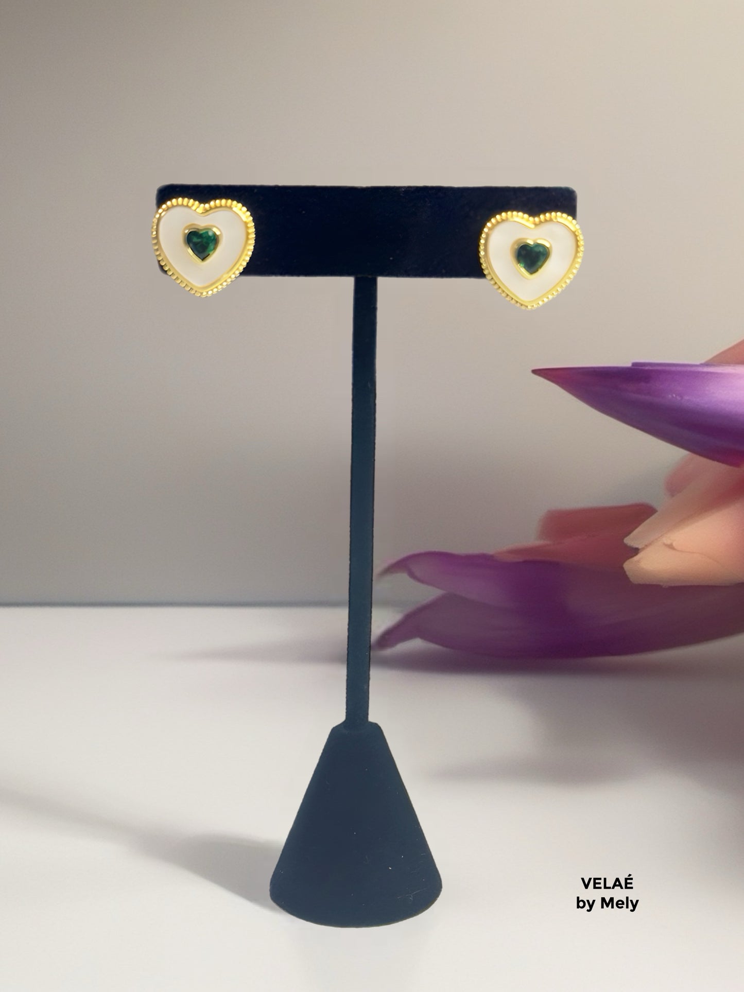 Aretes baño de rodio