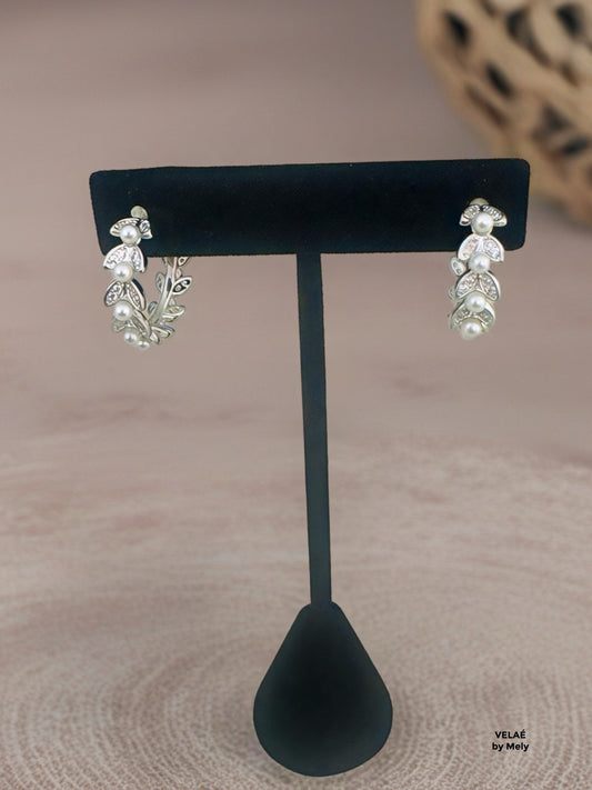 Aretes baño de rodio