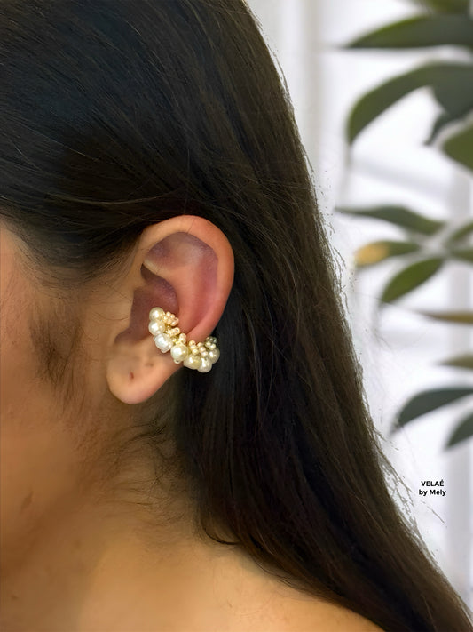 Ear cuff baño de rodio