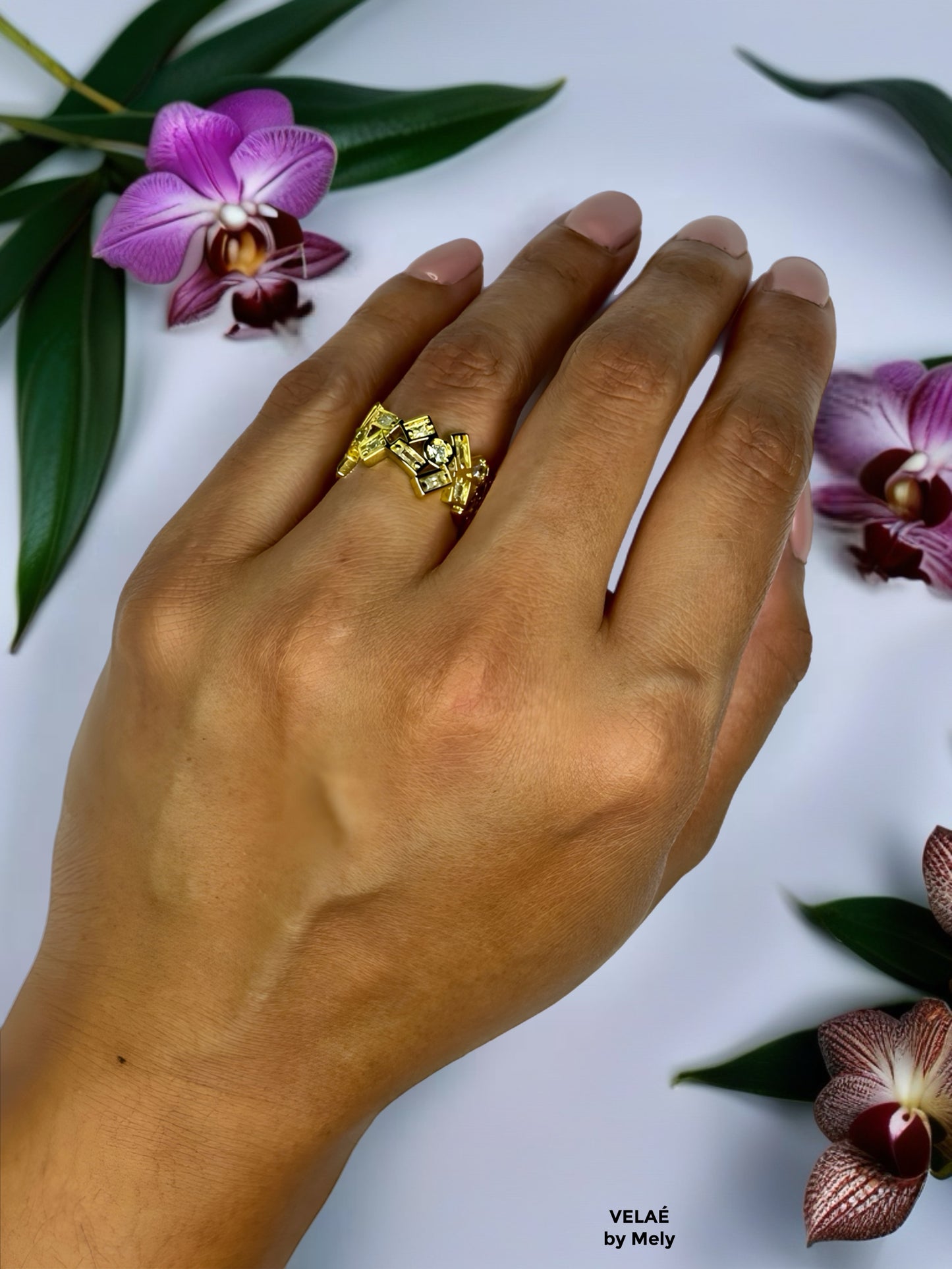 Anillo baño de rodio