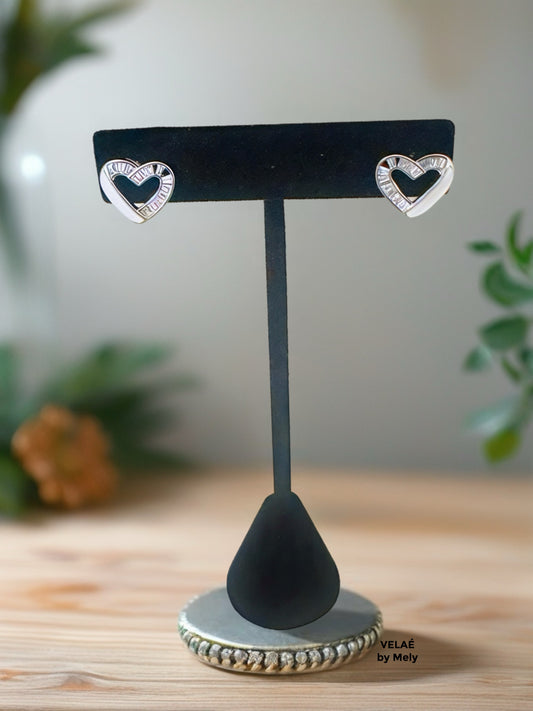 Aretes baño de rodio