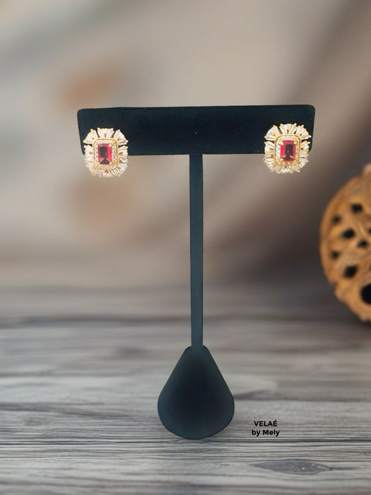 Aretes baño de rodio