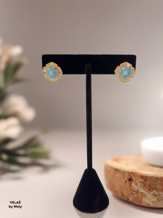 Aretes baño de rodio