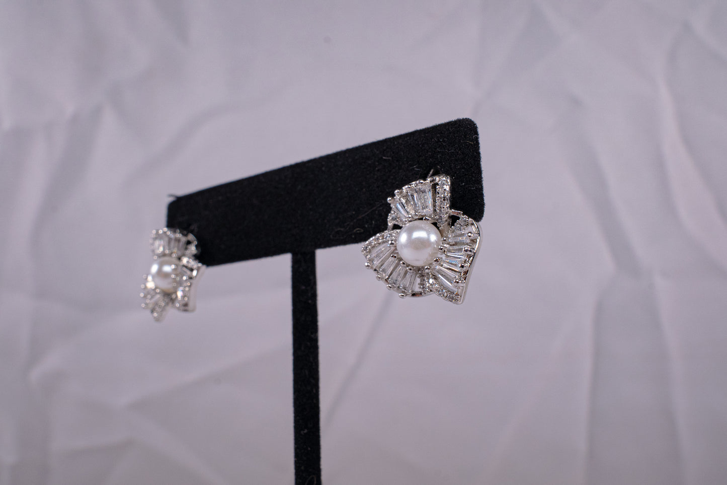 Aretes baño de rodio