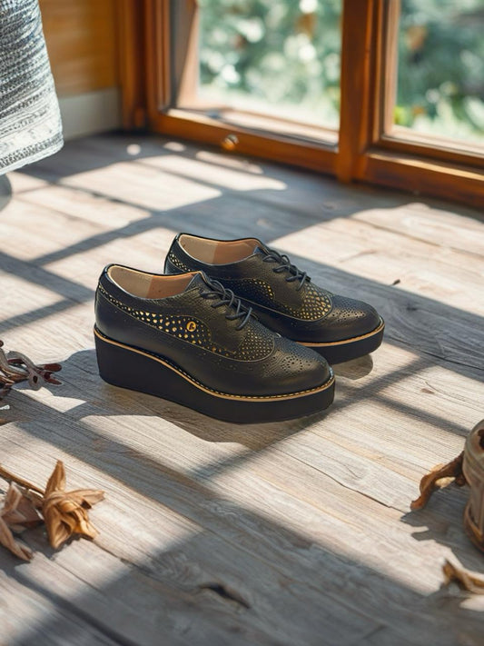 Zapato tipo oxford color negro